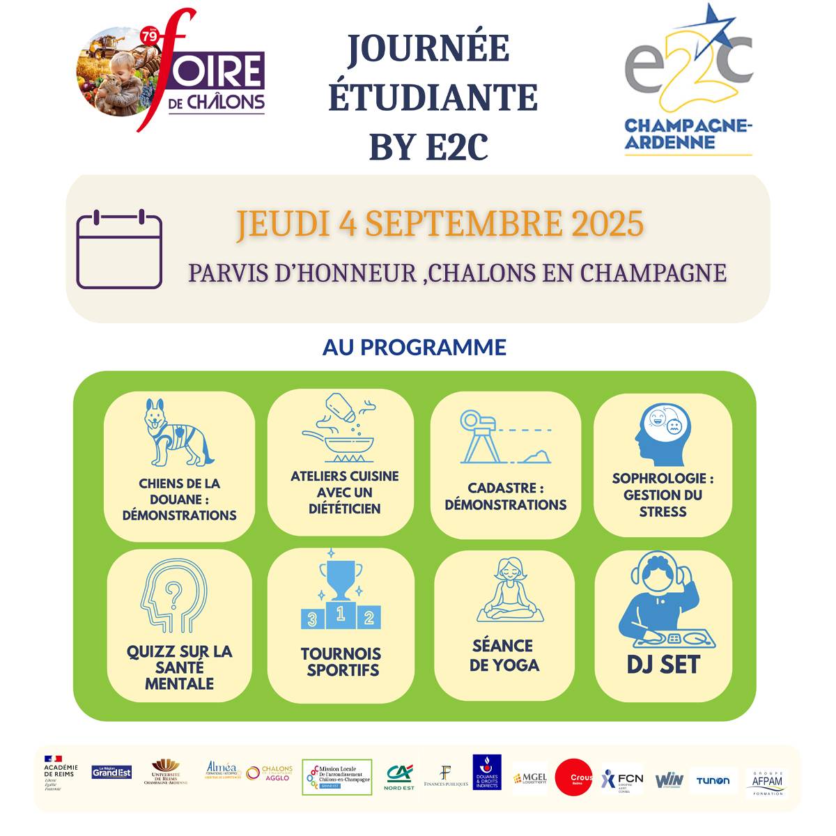 programme de la foire de Châlons le 4 septembre