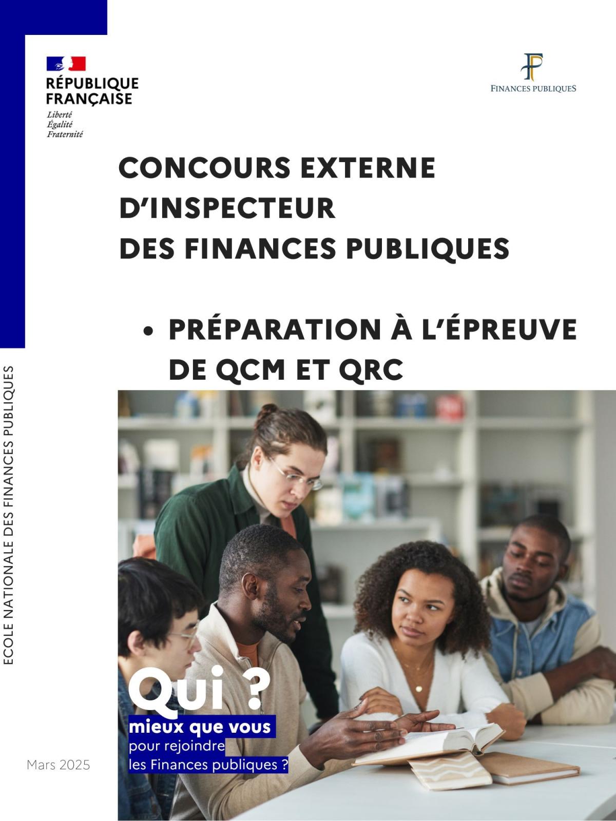 Guide de préparation à l'épreuve de QCM - QRC du concours externe d'inspecteur des Finances publiques